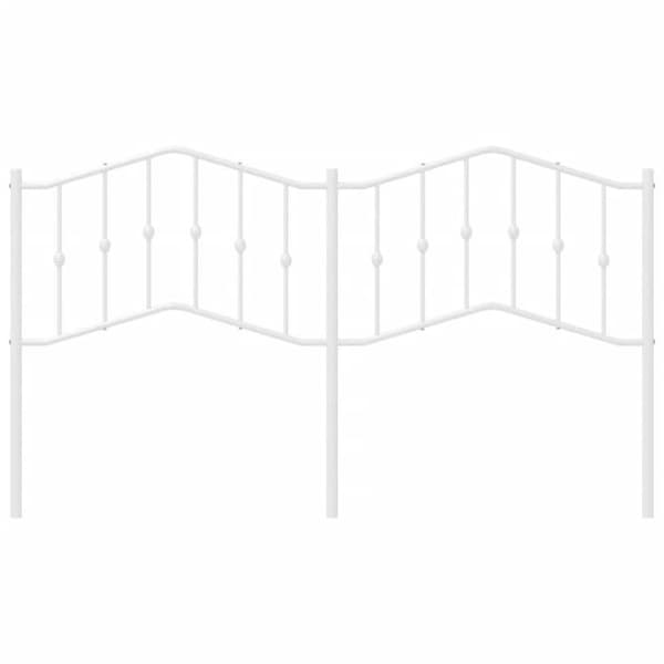 Maison Exclusive - Erstatnings hovedgærde metal hvid 160 cm