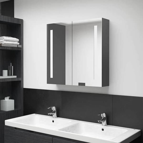Maison Exclusive - LED-peilikaappi harmaa 62x14x60 cm