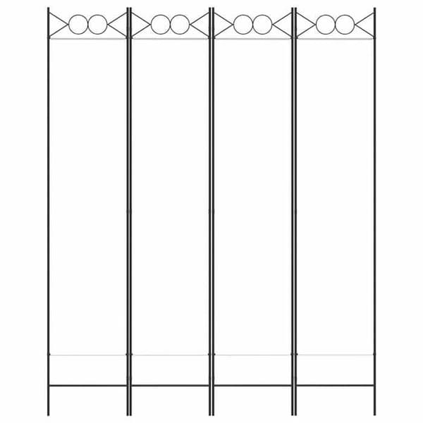 Maison Exclusive - Avskiljande vägg 4 paneler Vit 160x200 cm Tyg Vit