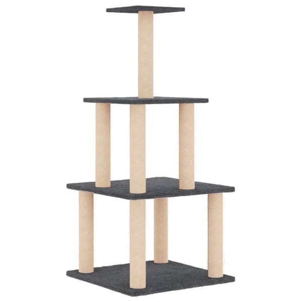 Maison Exclusive - Kattekradse med grå sisal klatretræ 111 cm mörkgrå