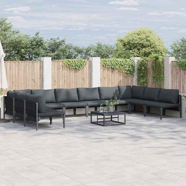 Maison Exclusive - 11 osan musta terassikalustesarja