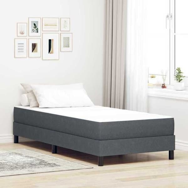 Maison Exclusive - Sengemad med grå madras 100 x 200 cm stof