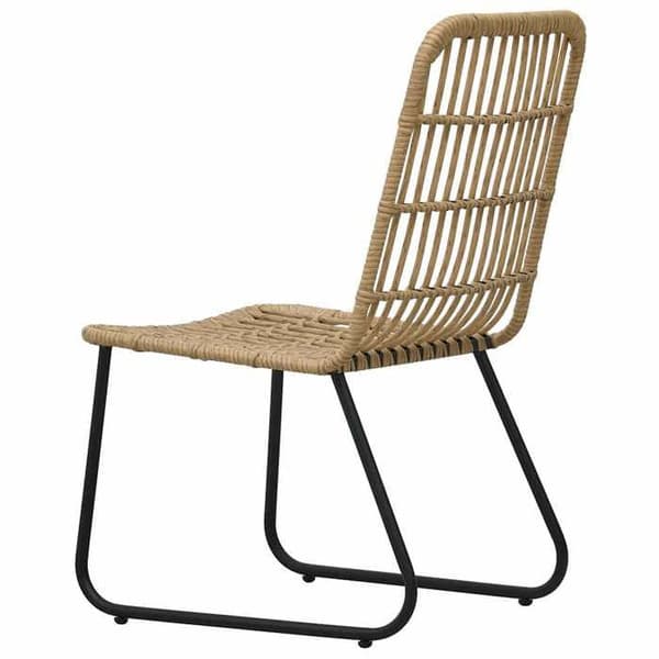 Maison Exclusive - Trädgårdsstolar set om 2 Flätad resin Ek
