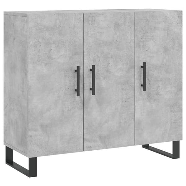 Maison Exclusive - Betonggrå buffé 90x34x80 cm ingenjörsträ