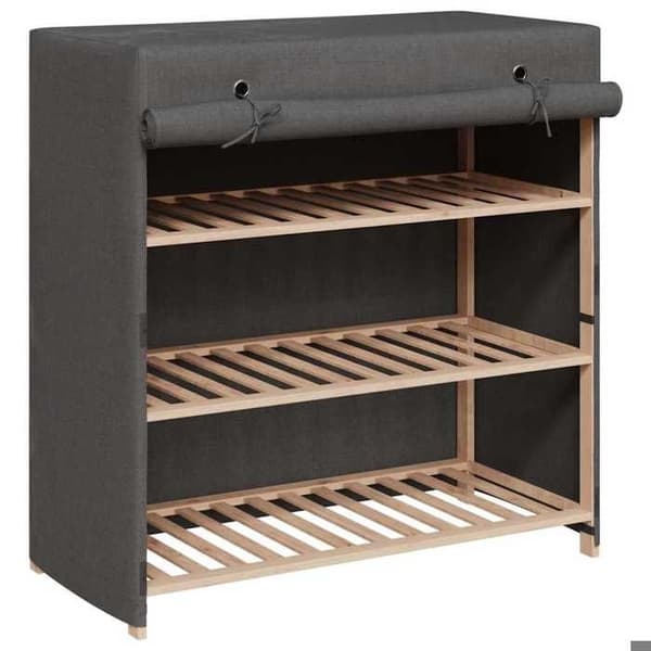 Maison Exclusive - Kenkäkaappi suojapussilla Harmaa 79x40x80 cm Kangas Grå