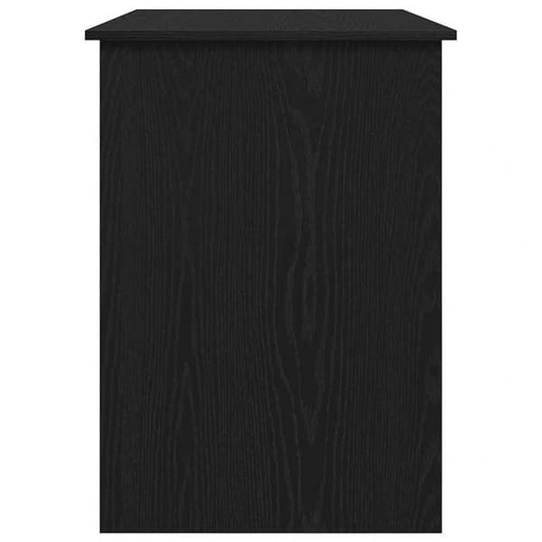 Maison Exclusive - Skrivebord i sort egetræ 100x55x75 cm ingeniørtræ svart ek