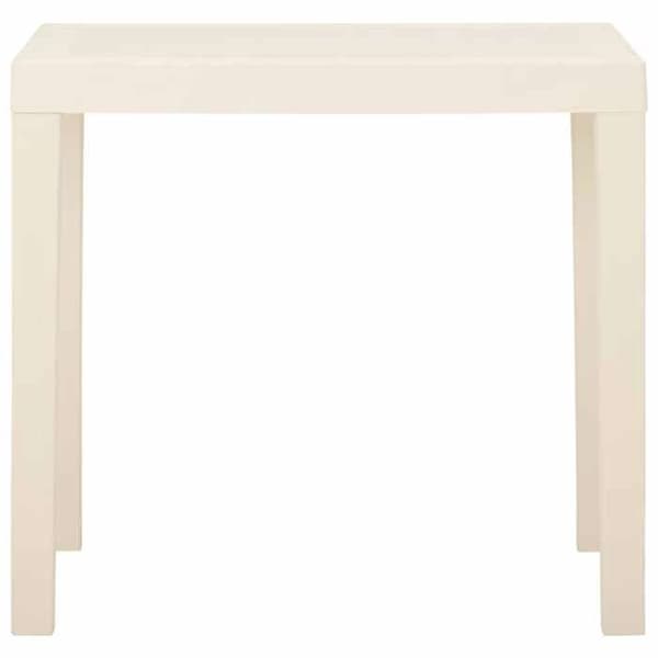 Trädgårdsbord - EXKLUSIV HEM - 79x65x72 cm - Vit - Plast (hartser) - Väderbeständig Vit