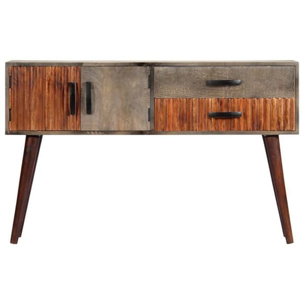 Maison Exclusive - Konsolipöytä Harmaa 120x35x75 cm Raaka mangopuu Grå