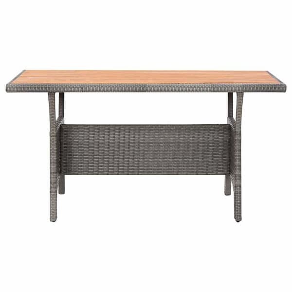 Maison Exclusive - Harmaa puutarhapöytä 120x70x66 cm massiivipuusta Grå