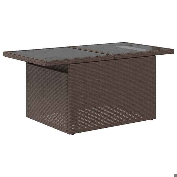 Maison Exclusive - Trädgårdsmöbler med kuddar 7 delar brun flätad resin