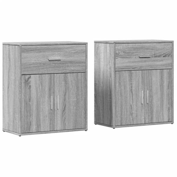 Maison Exclusive - Buffeter 2 stk sonoma grå 60x31x70 cm ingeniørtræ