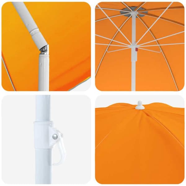 Maison Exclusive - Trädgårdsparasol 240 cm polyester 170T Orange