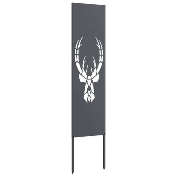 Trädgårdsskärm - EXKLUSIV HEM - Rektangulär - Antracit - Matt stål - 32 x 140 cm antracit