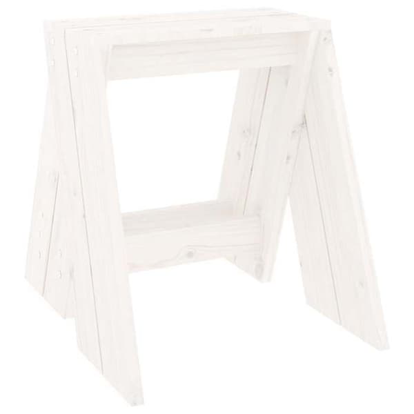 Taburett - EXKLUSIV HEM - 40x40x45 cm - Massivt furu - Vit - Set om 2 Vit
