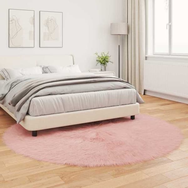 Maison Exclusive - Valtava TAFALLA Vaaleanpunainen Ø 200 cm Polyesteri