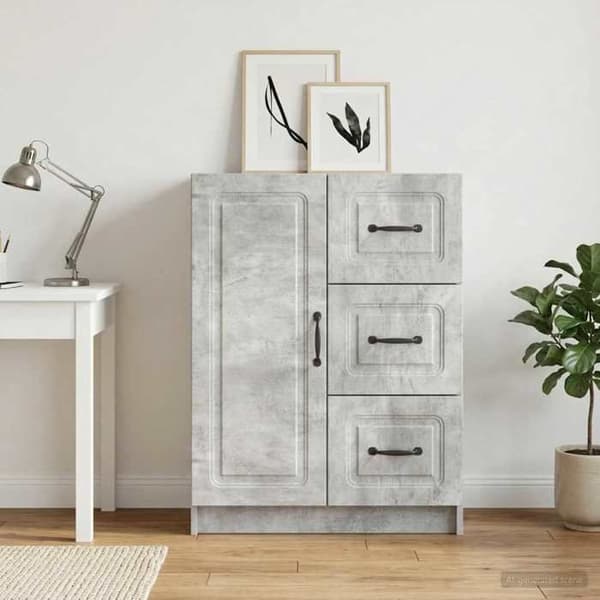 Maison Exclusive - Buffet Grå beton 66 x 34,5 x 87 cm Ingeniørtræ