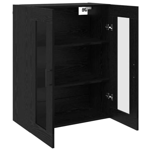Maison Exclusive - Buffet Sort egetræ 69,5 x 34 x 90 cm Ingeniørtræ svart ek