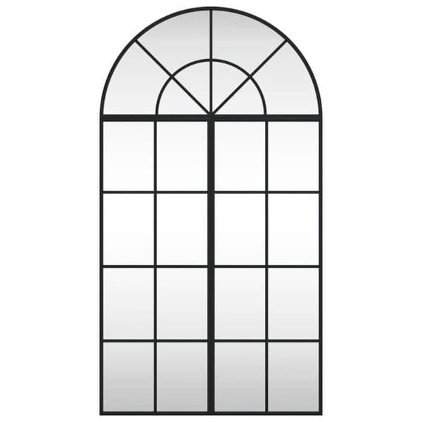 Maison Exclusive - Musta seinäpeili 60x110 cm rautakaari