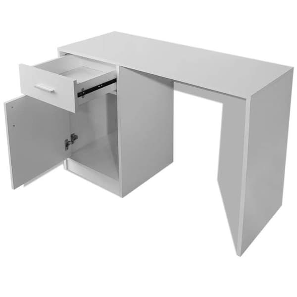 Maison Exclusive - Kontor med låda och skåp 100x40x73 cm Vit Vit