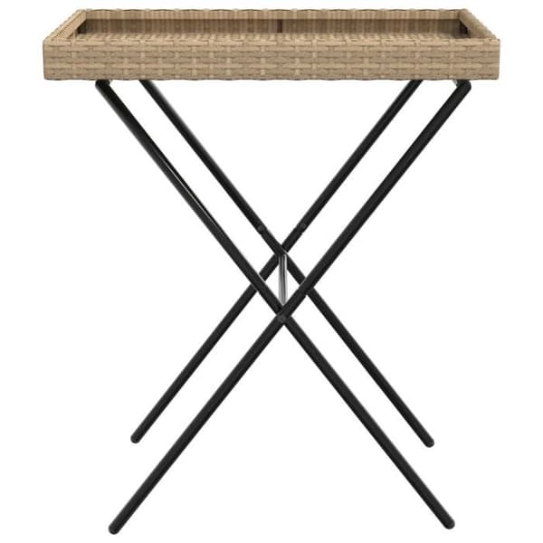 Maison Exclusive - Fällbord i beige konstrotting 65x40x75 cm