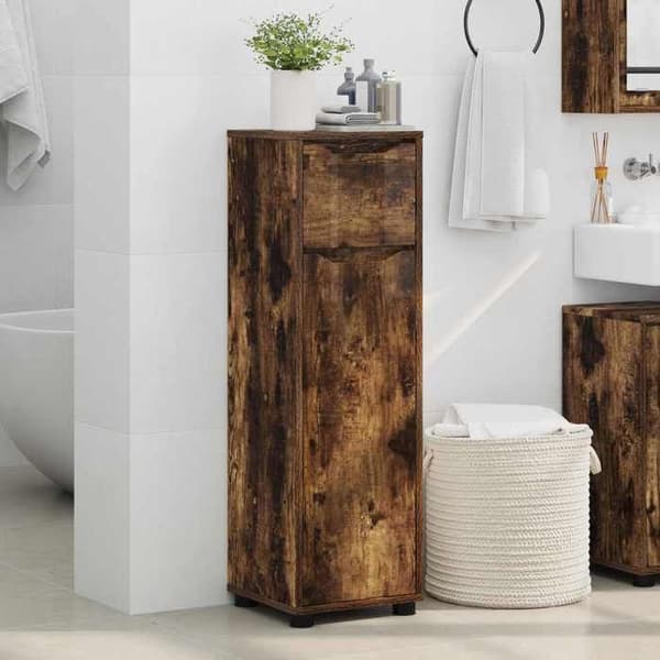 Maison Exclusive - Badeværelsesskab Røget eg 30,5 x 30 x 101 cm