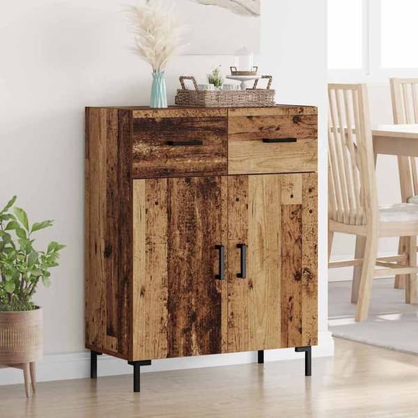 Buffet - EKSKLUSIVT HUS - 69,5 x 34 x 90 cm - Ingeniørtræ - Brun - Moderne