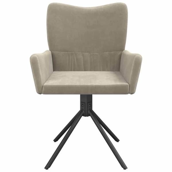 Maison Exclusive - Snurrande matstolar set om 2 Ljusgrå Sammet