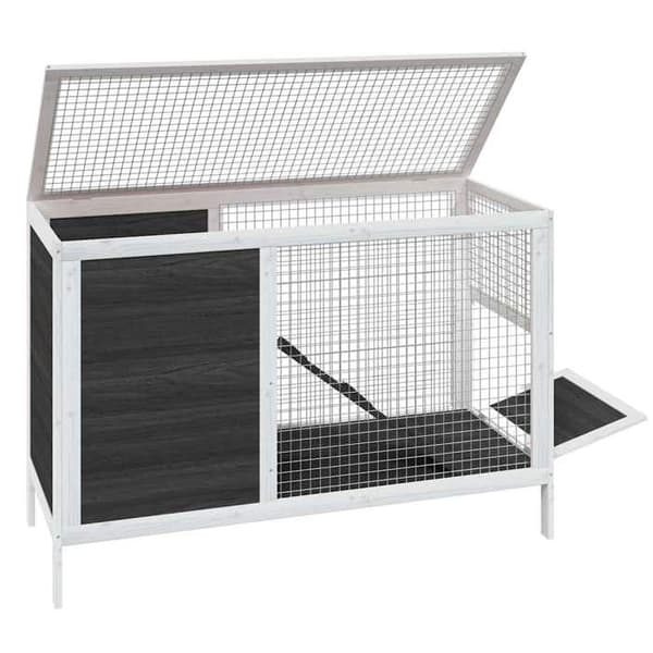 Maison Exclusive - Harmaa Clapier 103x44x69,5 cm massiivipuusta grå