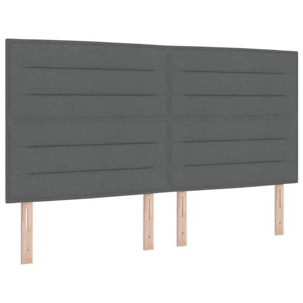 Maison Exclusive - Boxspring säng med madrass Mörkgrå 140 x 190 cm Tyg Mörkgrå