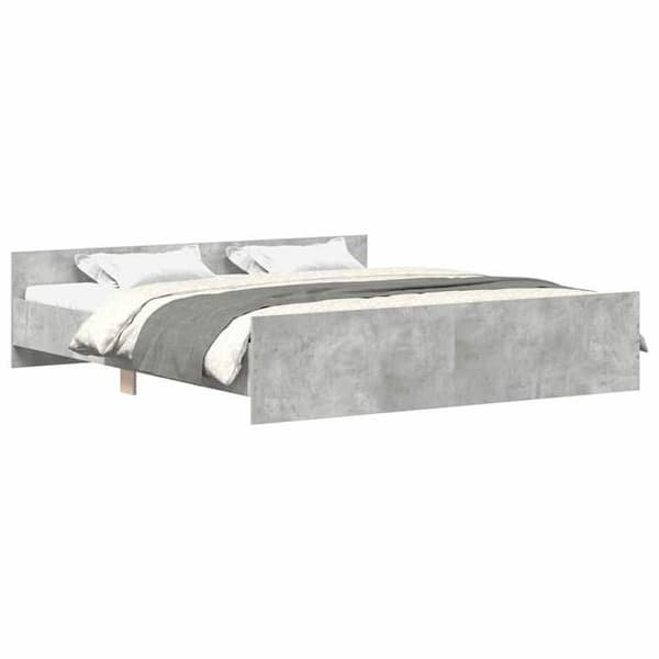 Sengestel - EKSKLUSIV HUS - 180 x 200 cm - Betongrå - Spånplader - Robuste lameller Betonggrå