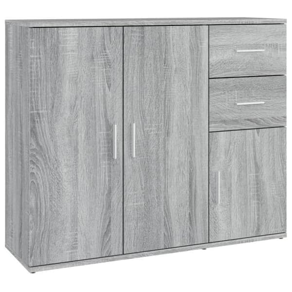 Buffet - EKSKLUSIVT HUS - Sonoma - grå - 91 x 29,5 x 75 cm - Ingeniørtræ grå