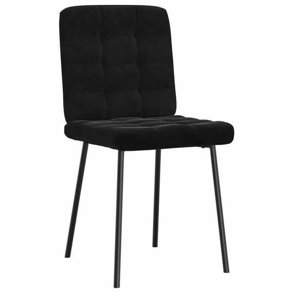 Maison Exclusive - Matstolar set om 2 Svart Sammet