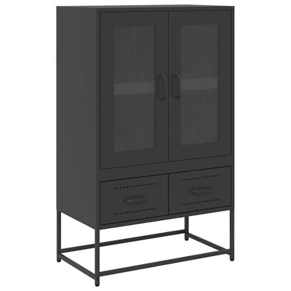 Maison Exclusive - Sort høj buffet 68x39x111,5 cm stål Svart