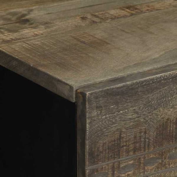 Maison Exclusive - Lys grå natbord 40x33x46 cm i solid mangotræ