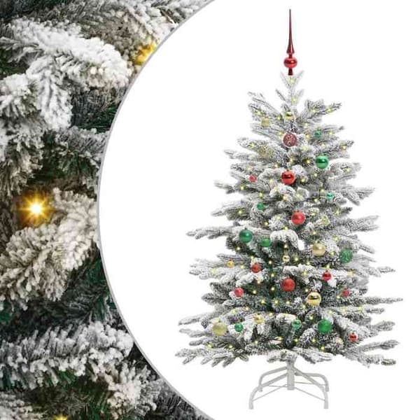 Kunstig juletræ - EKSKLUSIV HUS - Ledninger med bevægelse - 150 cm - Hvid - LED USB Vit