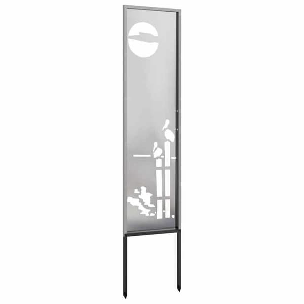 Maison Exclusive - Trädgårdsskyddsskärm Fretwork Silver 32 x 140 cm Silver