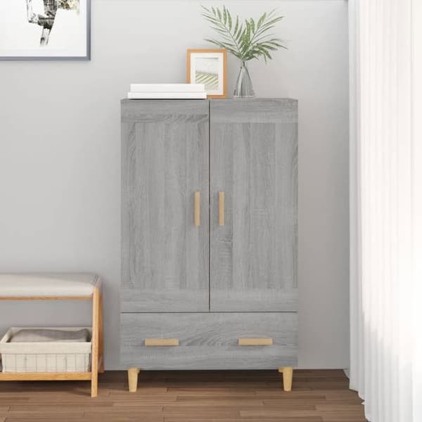 Buffet høj - EKSKLUSIV HUS - Sonoma - Grå - 70 x 31 x 115 cm - 2 rum, 1 skuffe Grå
