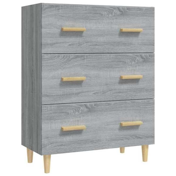 Maison Exclusive - Buffet Sonoma grå 70x34x90 cm Ingenjörsträ Grå