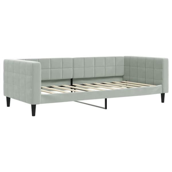 Maison Exclusive - Sengebund uden madras grå 90x190 cm velour