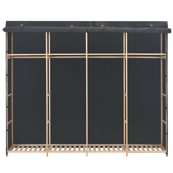 Maison Exclusive - Harmaa vaatekaappi 200 x 40 x 170 cm Kangas Grå