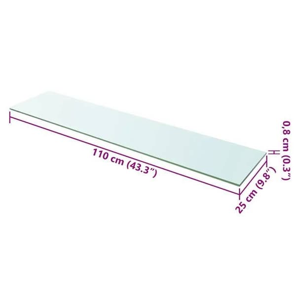 Maison Exclusive - Hyllpanel Transparent Glas 110 x 25 cm Transparent