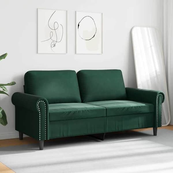 Maison Exclusive - Soffa 2-sits Grön mörk 140 cm Sammet