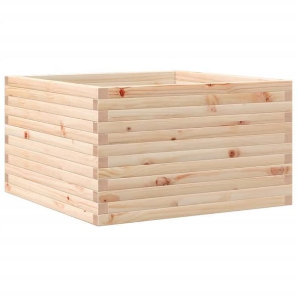 Brun Planteringskruka 80x80x45,5 cm massiv furu Brun