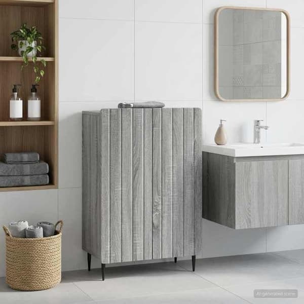 Maison Exclusive - Badeværelsesopbevaringsmøbel ZWOLLE Sonoma grå