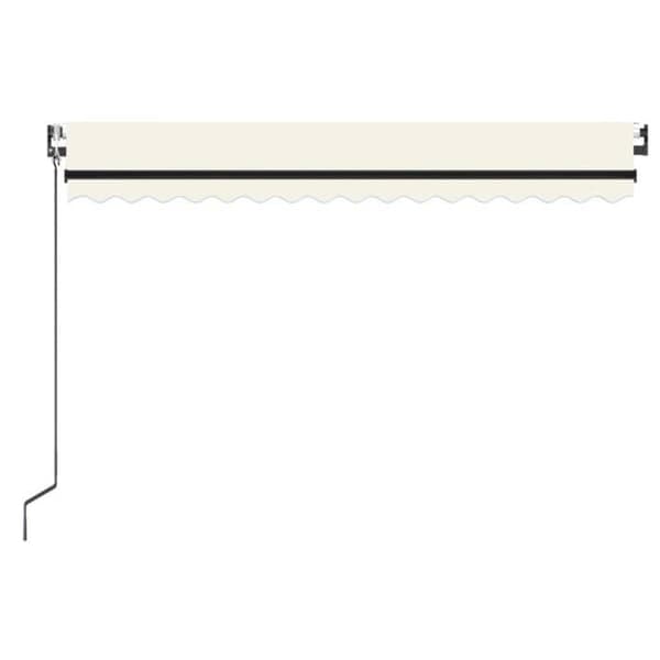 Fällbart tak - EXKLUSIVT HUS - 450x350 cm - Vindsensor - LED-belysning - UV-beständig PU-duk Grädde