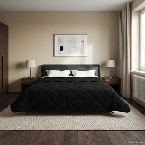 Maison Exclusive - Helårs dyne Quilted Sort 220 x 240 cm