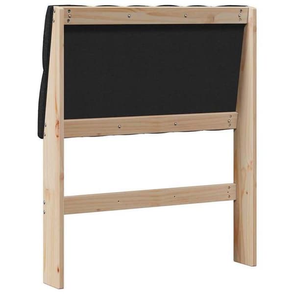 Hovedgærde - EKSKLUSIV HUS - Rektangulær - Sort - Massiv fyr - Ergonomisk skumpolstring Svart