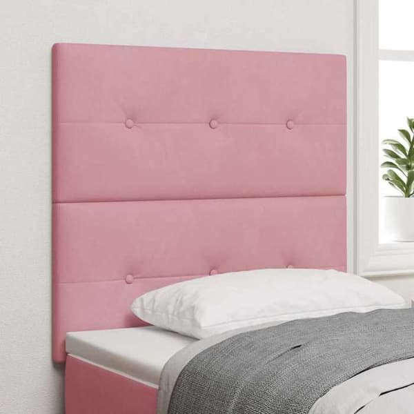 Maison Exclusive - Ruusupäällysteinen sänkytausta 80 cm Sametti Ros