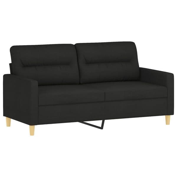 Maison Exclusive - Sæt af 2 sofaer med puder Sort Stof
