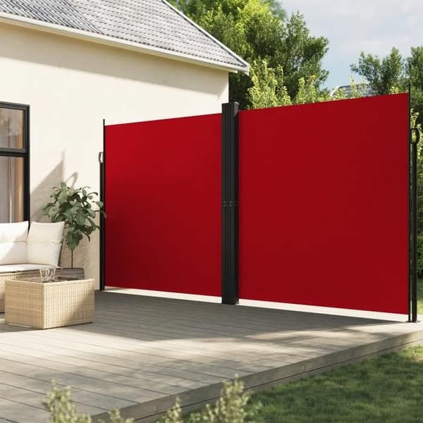 Maison Exclusive - Retractable side awning Rød 200x1200 cm